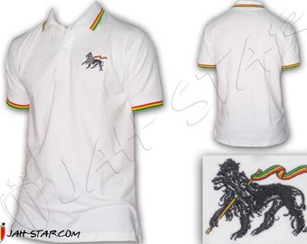 Rasta Polo Shirt Bob Marley Rastafari Lion Of Judah(js-po100-rasta-lion-2)