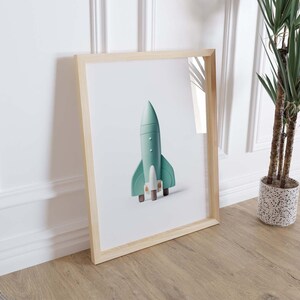 Rocket Print, Vehicle Nursery Prints, Nursery Wall Art Printable, Baby Boy Nursery, Toddler Boys Decor, Boys Room Decor, Nursery Boy Prints