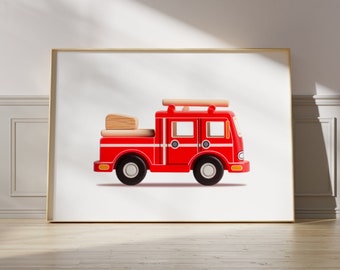 Arte mural de construcción, juego de 9 impresiones de vehículos, impresión de transporte para guardería, guardería de bebé niño, arte mural de camiones, decoración para niños pequeños, impresiones para guardería