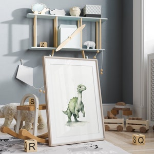 Dinosaur Decor, Dinosaur Prints, Dinosaur Wall Art, Dinosaur Nursery, Boys Bedroom Decor, Nursery Decor Boy, Printable, Watercolor