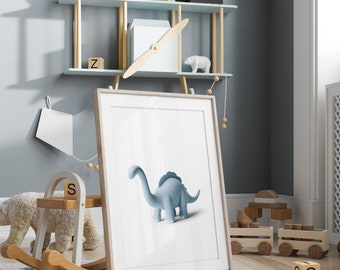 Dinosaur Decor, Dinosaur Prints, 3D Dinosaur Wall Art, Dinosaur Nursery, Boys Bedroom Decor, Nursery Decor Boy, Nursery Wall Art, Diplodocus