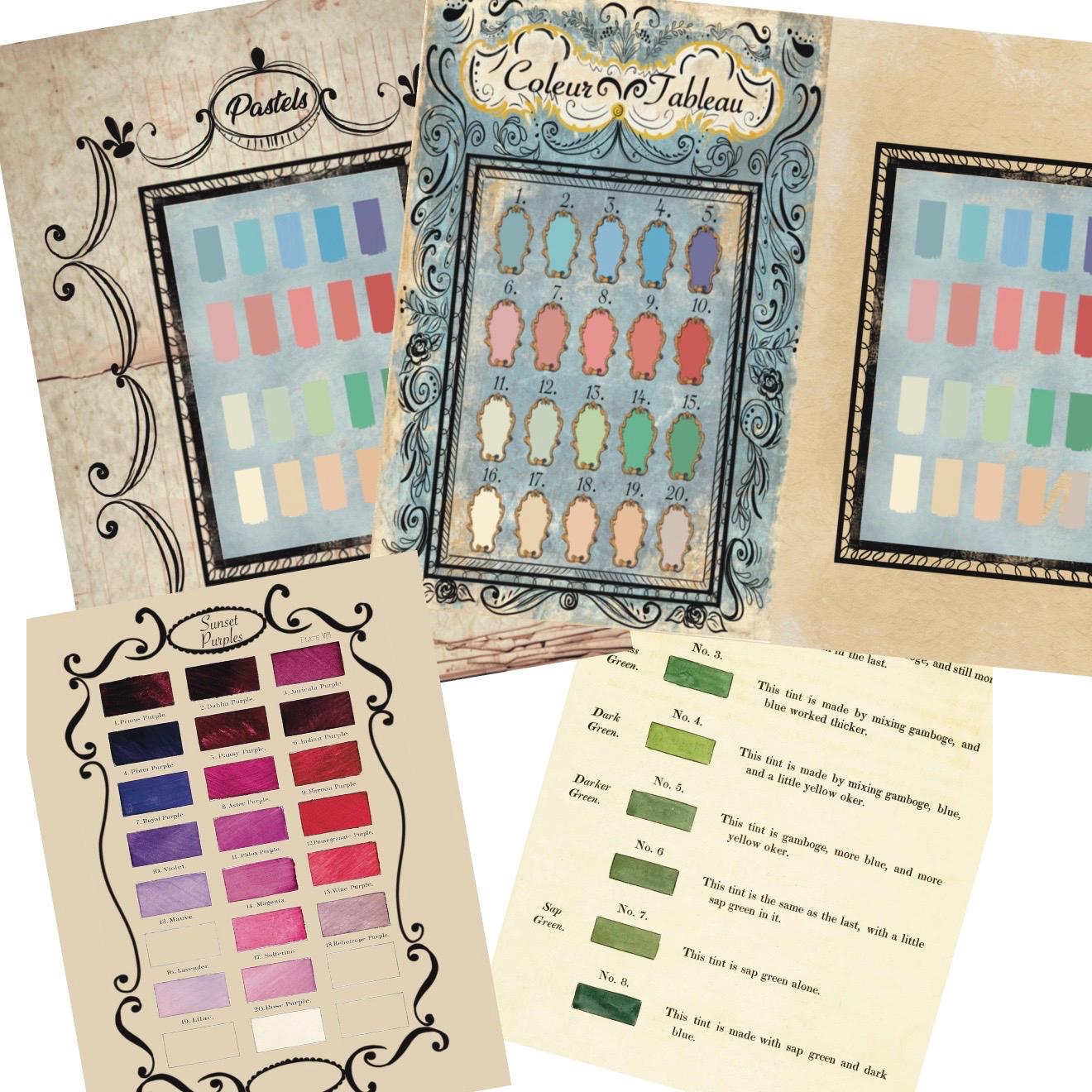 Decorative Color Study Charts: CMYK, Procreate Colors (digital Download ...