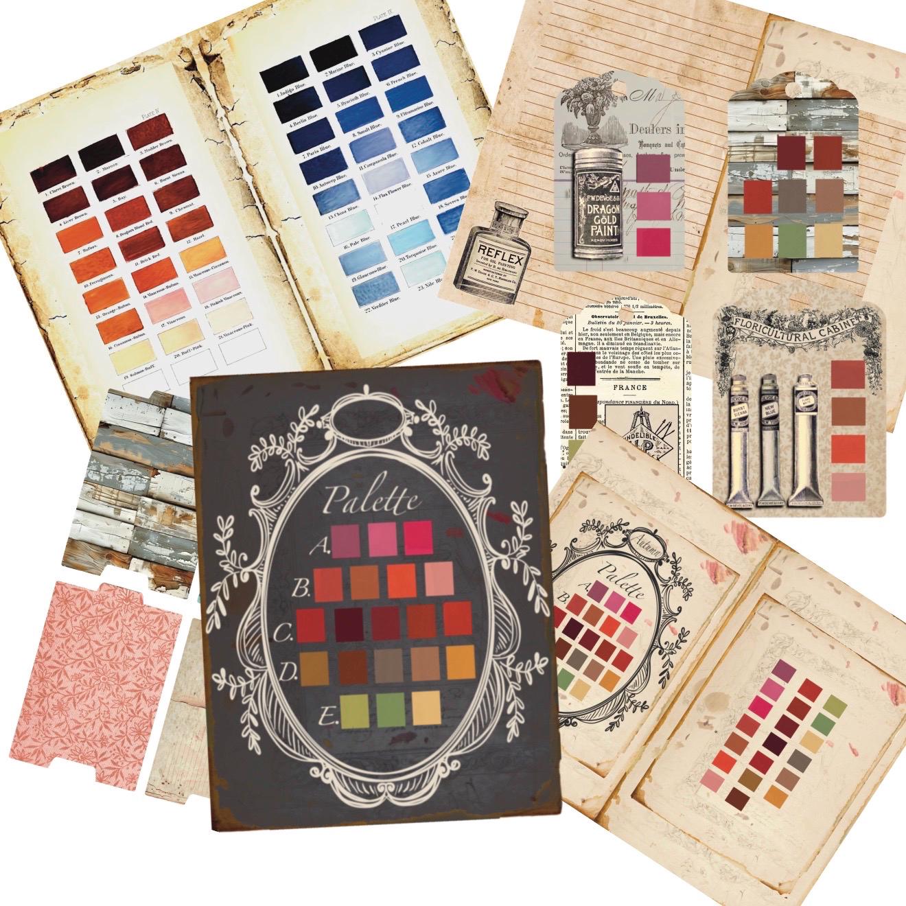 Decorative Color Study Charts: CMYK, Procreate Colors (digital Download ...