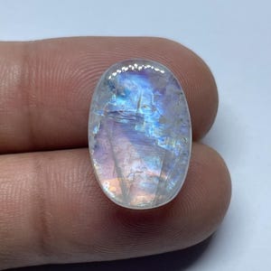 Genuine Moonstone Gem | 13.80 Ct Multi Flashy Rainbow Fire | Oval Shape 20x13.80 mm for Wire Wrap & Jewellery!