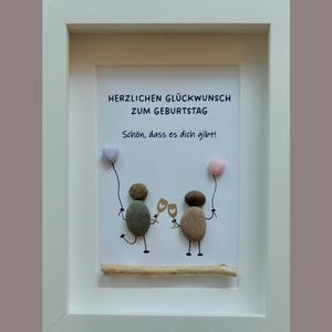 Stone picture Birthday - Congratulations - with and without number + personalization