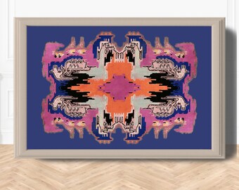 Art deco print | Symmetrical wall art | Art Deco poster  | Art deco wall art | Colorful wall art | Art deco decor | Original art deco print
