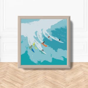 Surfing print | California surf wall art | Surfing gifts | Beach house wall art | Surf home decor | Home decor surf | Surfing wall art |
