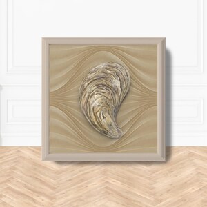 Oyster print | Oyster wall art | Print oyster | Beach house decor | Beach house art print | Beach house poster Oyster art | Seashell print