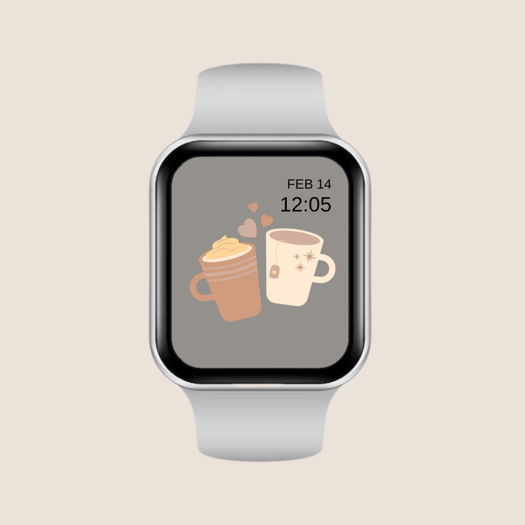 Apple Watch Wallpaper Fall Cute Coffee Wallpaper for Etsy