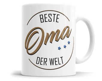 Beste Oma der Welt Sterne Kreis Oma Tasse