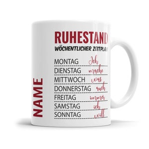 Rente Tasse Ruhestand Wöchentlicher Zeitplan Rentner Zeitplan