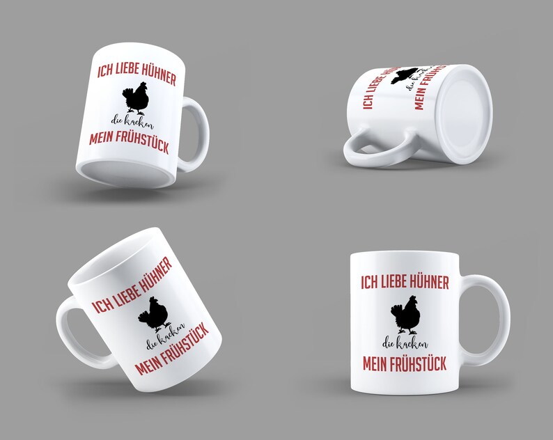 Tasse Mit Spruch Ich Liebe Hühner Die Kacken Mein Frühstück Etsy