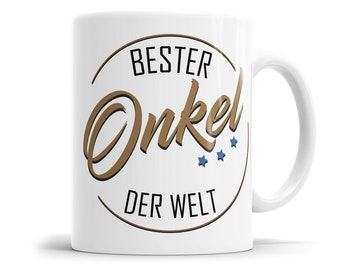 Bester Onkel der Welt Sterne Kreis Onkel Tasse