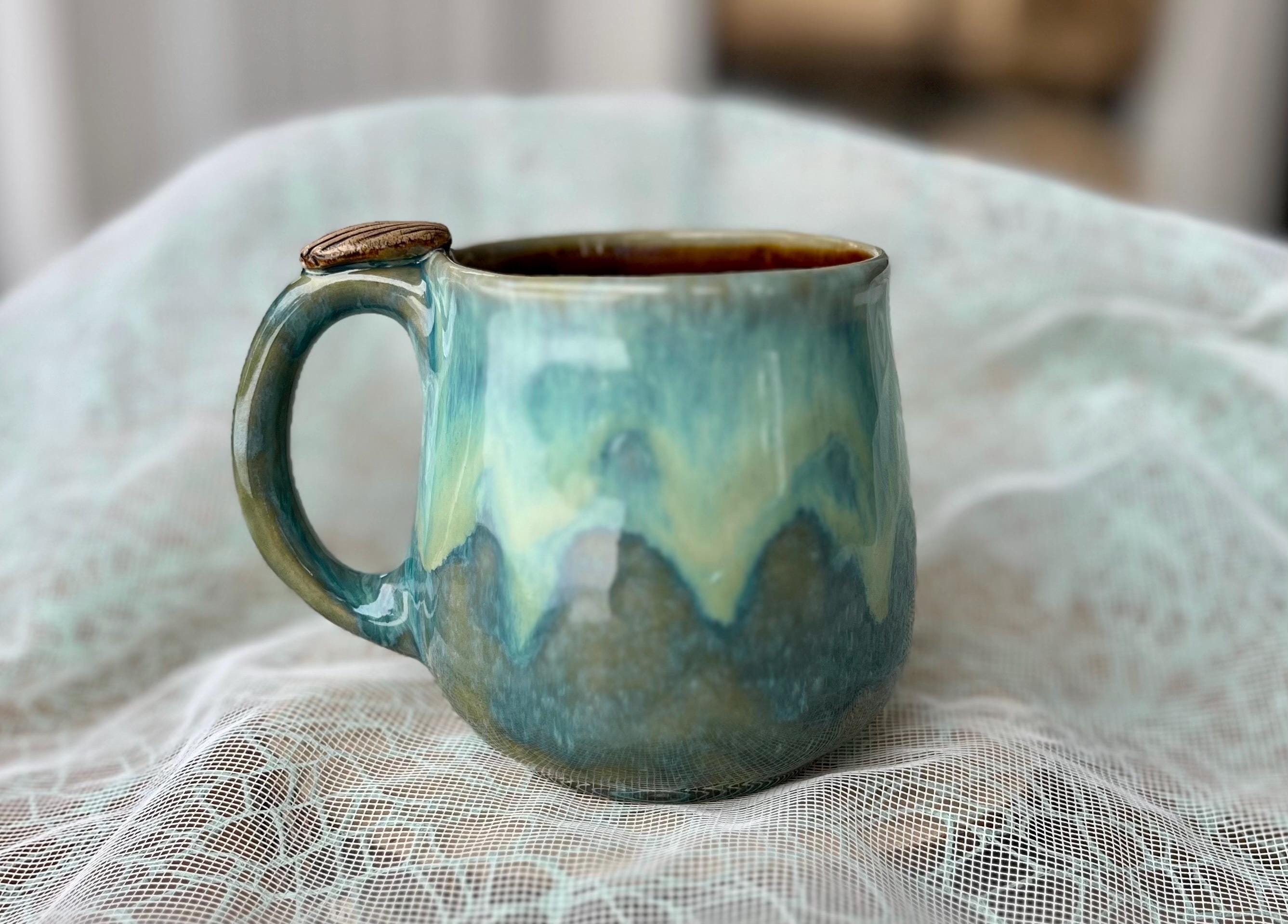 Ceramic Turtle Cup, 10 Oz / 300 Ml, Coffee Cup Handmade, Wave Mug ...