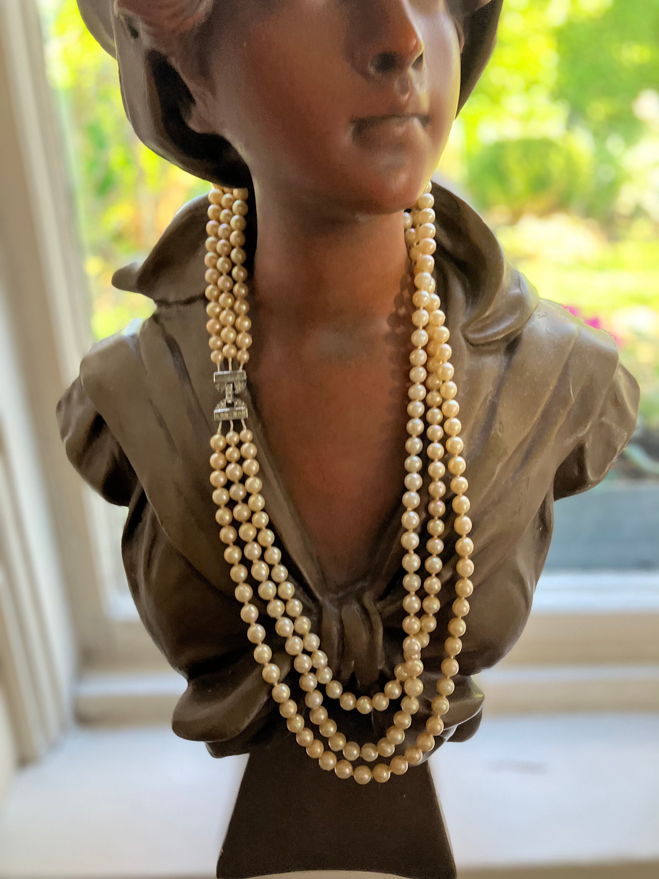 3 String Vintage Marvella Faux Pearls - Etsy
