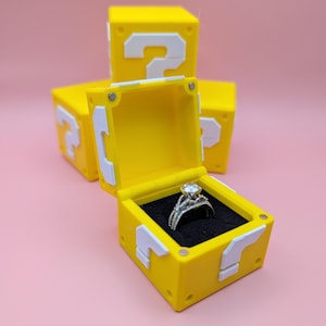 Question Block Ring Box - Perfect for Unique Proposals and Special Gifts