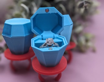 Ring Box Inspired by Ring Pop (plastic *only* version) - Personalize your Proposal,  Gift, Ring Bearer box, ect!