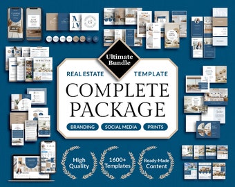 Real Estate Template Bundle, Professional Realtor Branding Kit, Social Media Post Template, Real Estate Instagram, Realtor Marketing Canva