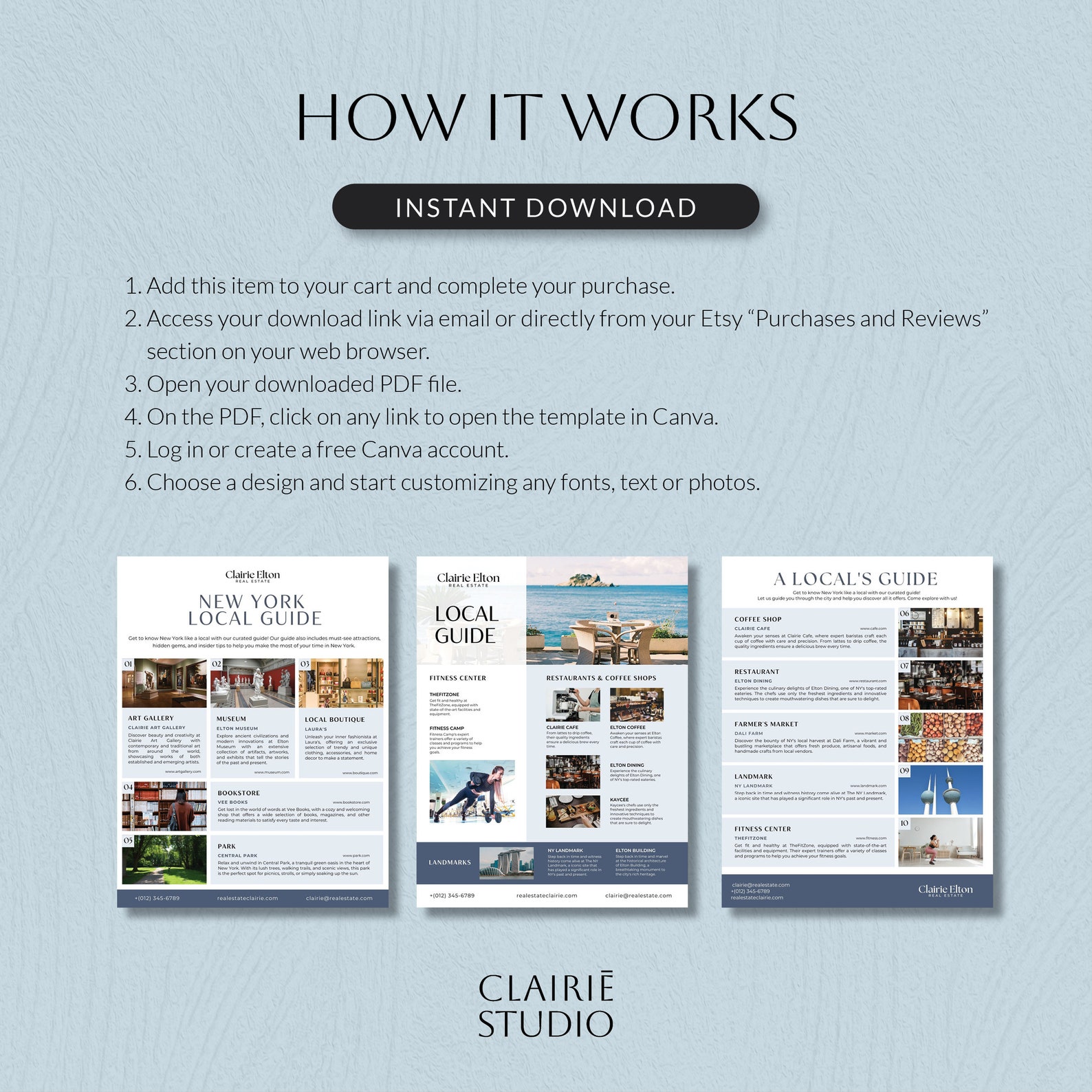 Real Estate Local Guide Template Bundle, Real Estate Marketing Kit ...