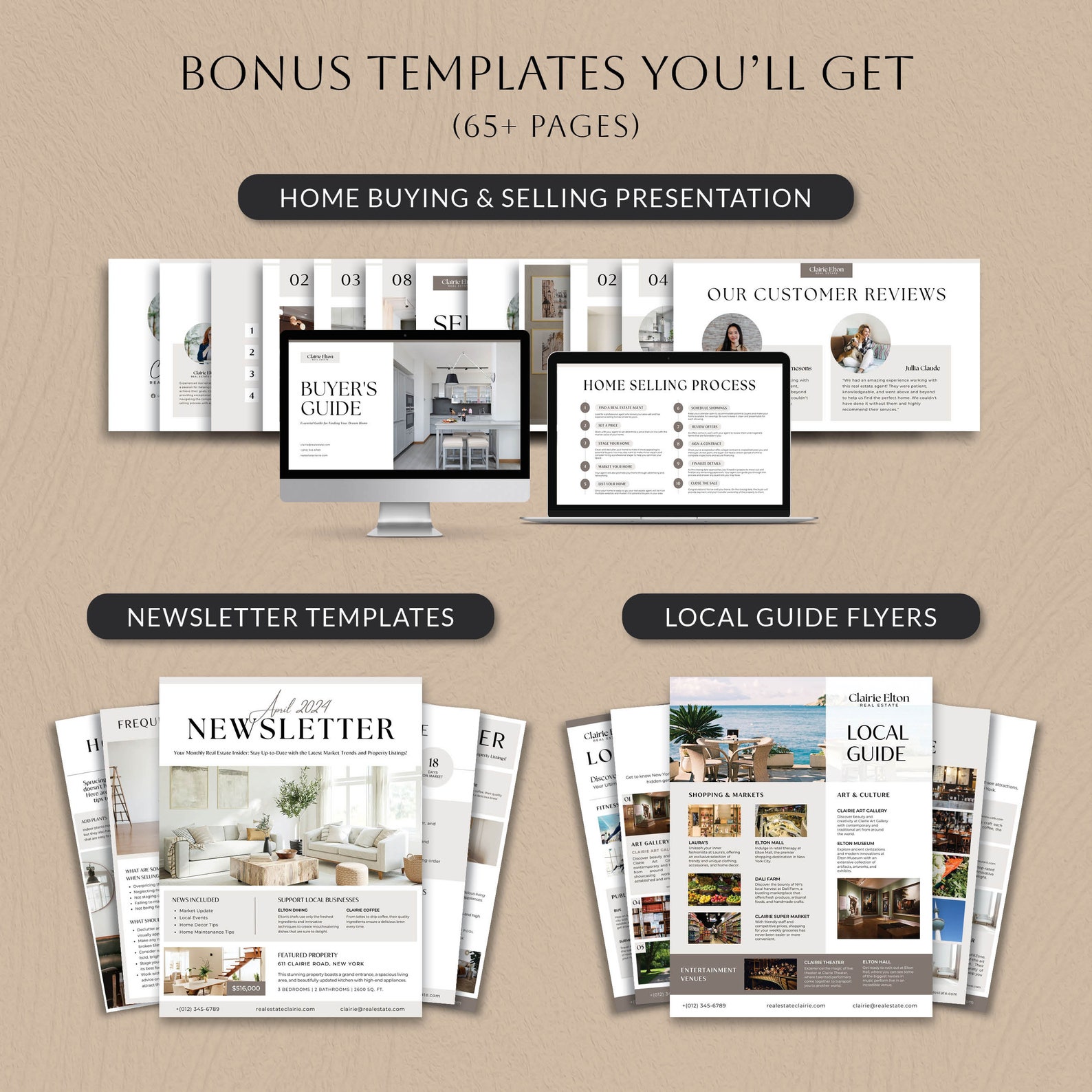 Real Estate Guide Template Bundle, Home Selling Buying Process, Buyer ...