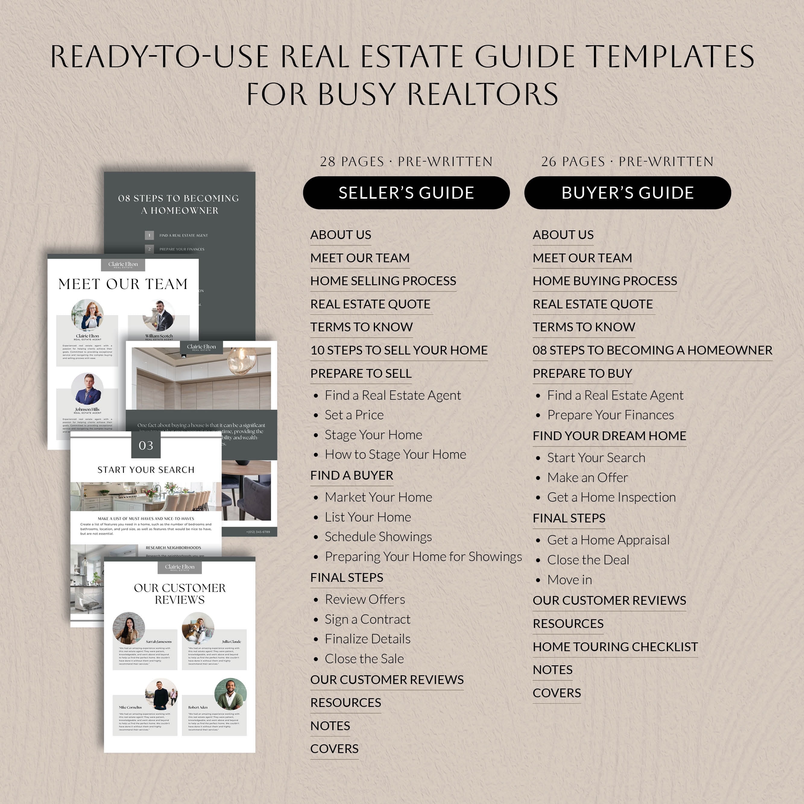 Real Estate Buyer and Seller Guide Bundle, Modern Home Selling Buying ...