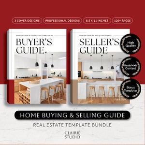 Real Estate Buyer and Seller Guide Bundle, Home Selling Buying Process Presentation Package, Printable Marketing Template Kit for Realtors