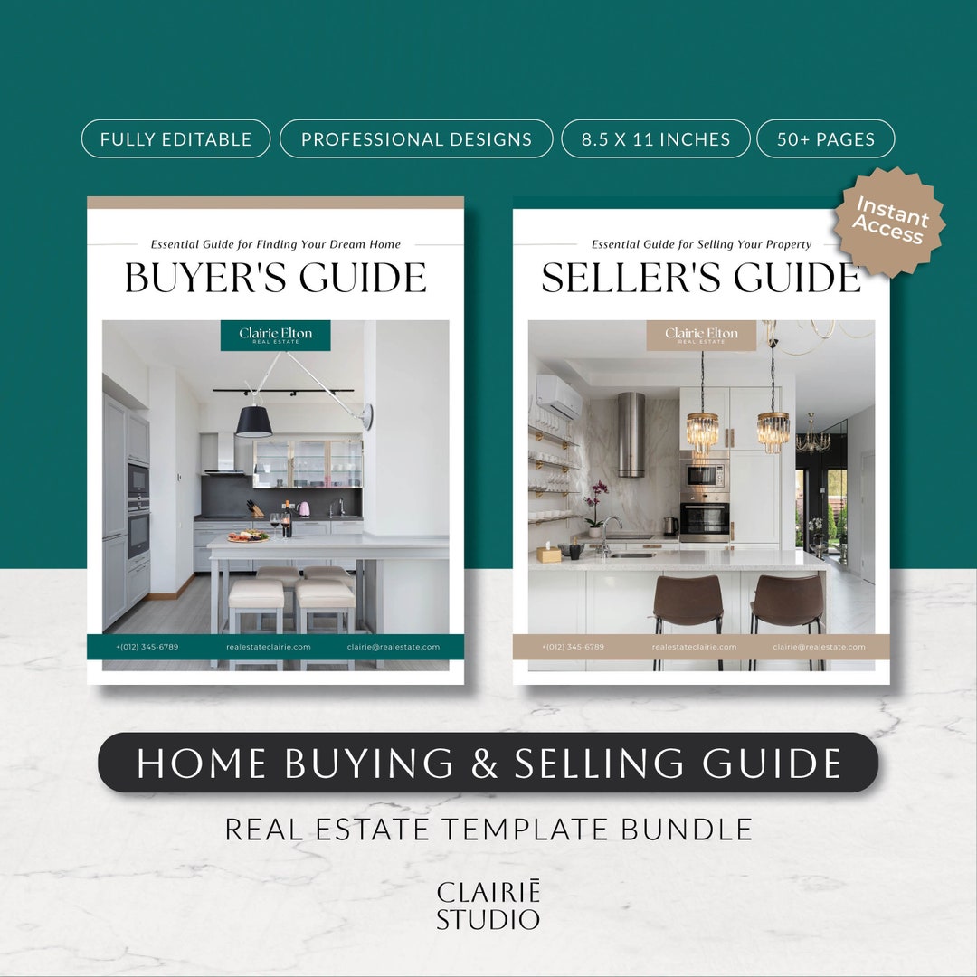Printable Real Estate Guide Bundle, Home Selling Buying Process, Buyer ...