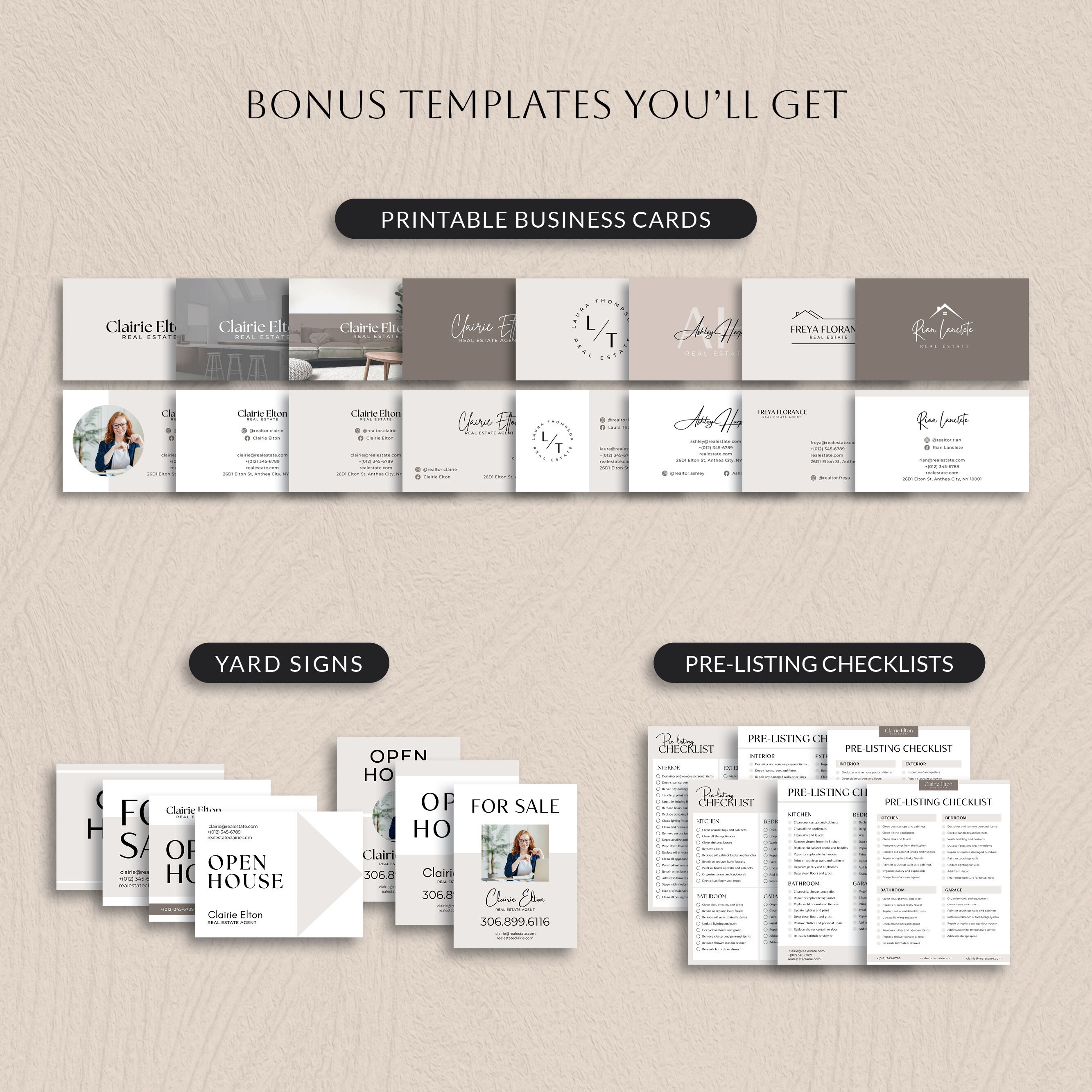 Printable Local Guide Template Bundle, Real Estate Marketing Kit ...