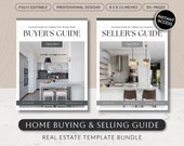 Real Estate Buyer and Seller Guide Bundle, Modern Home Selling Buying Process Presentation, Printable Canva Marketing Template for Realtors
