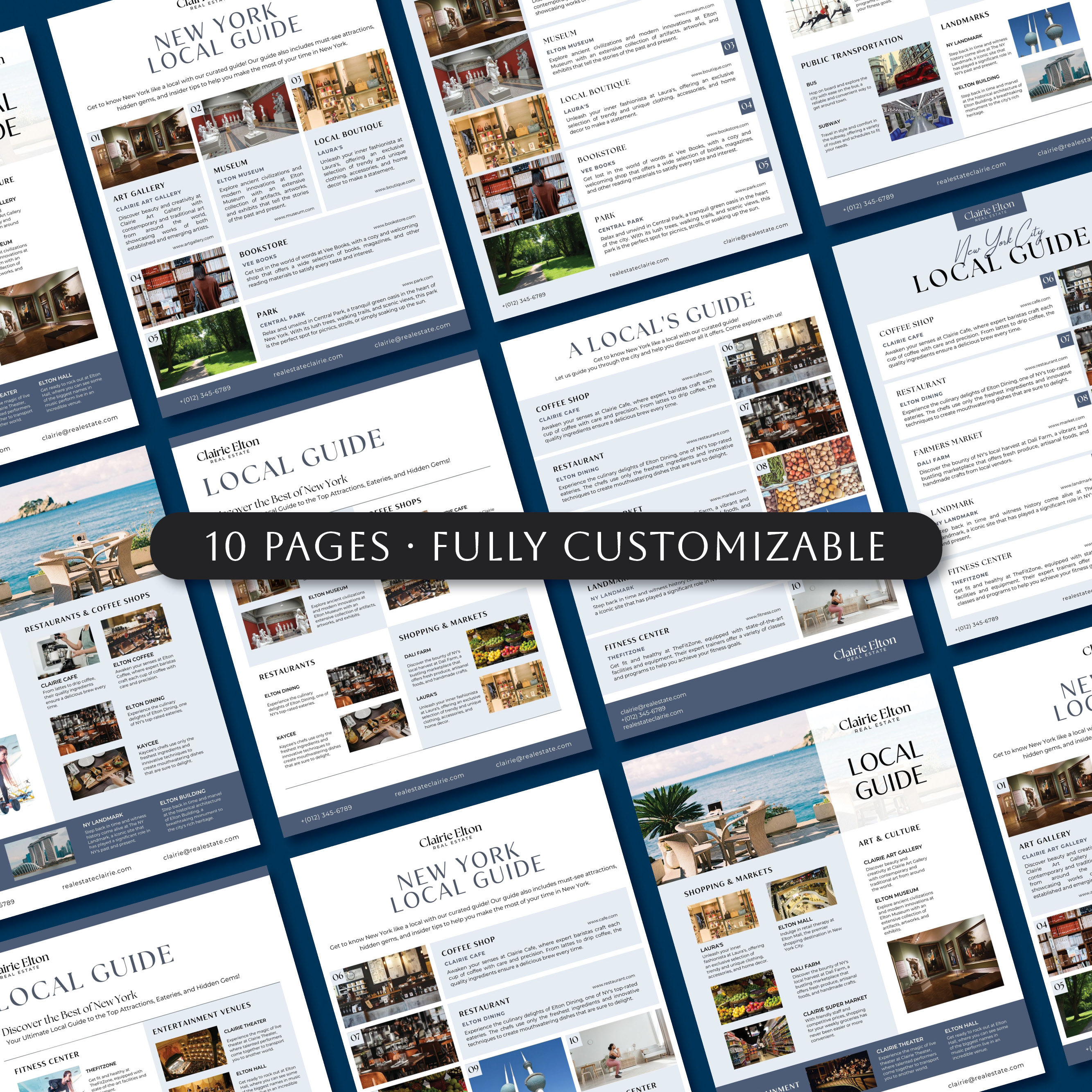 Realtor Design Real Estate Local Guide Template Bundle, Real Estate Marketing Kit ...