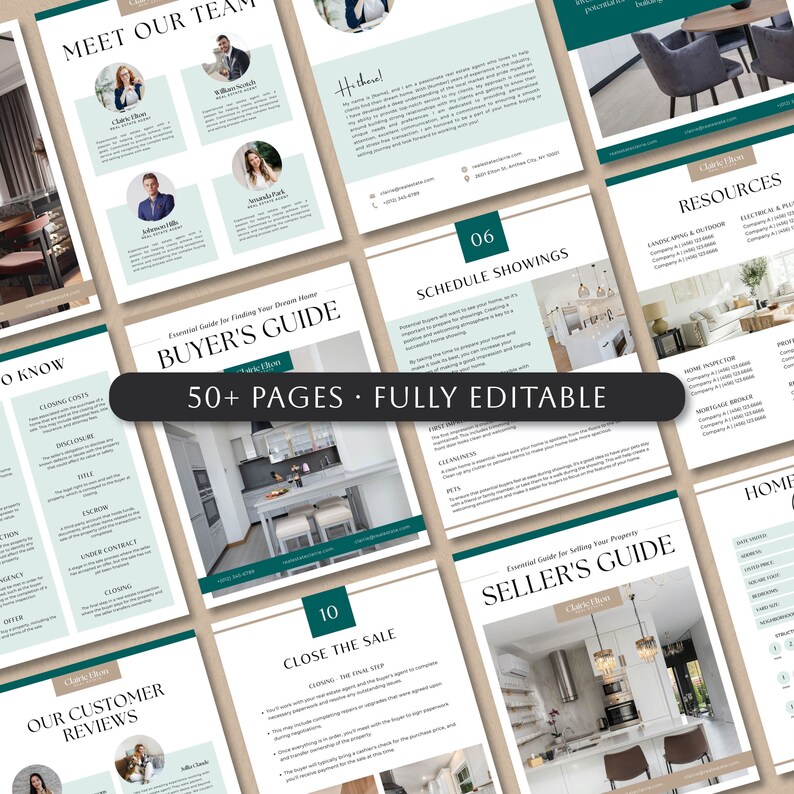 Printable Real Estate Guide Bundle, Home Selling Buying Process, Buyer ...