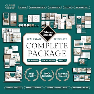Luxus-Immobilien Template Kit, Makler Branding, Social Media Post Template Bundle, Instagram Instagram, Modern Realtor Marketing Canva