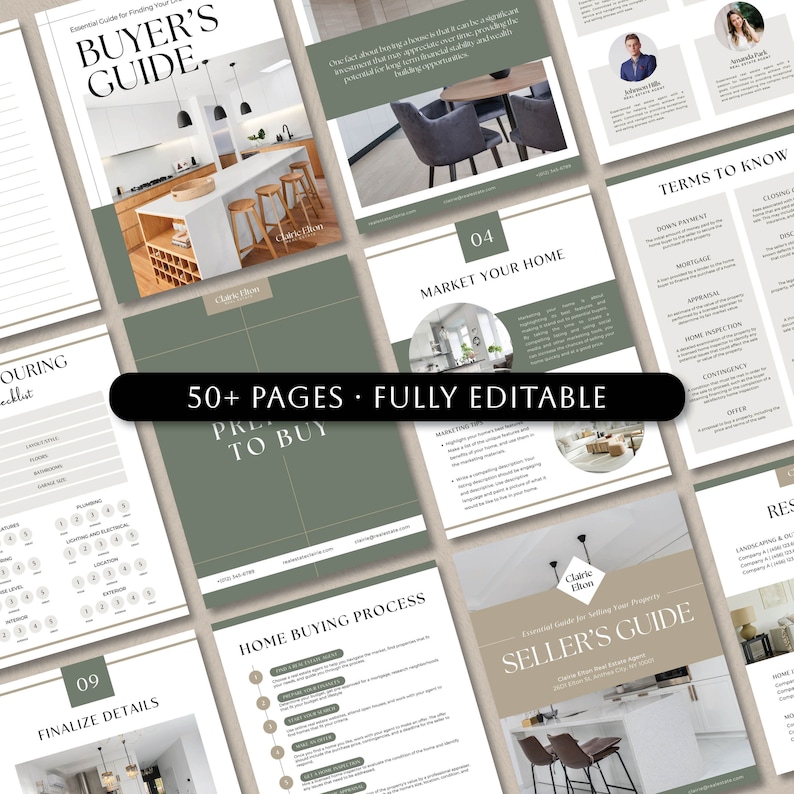 Real Estate Guide Template Bundle, Home Selling Buying Process, Buyer ...