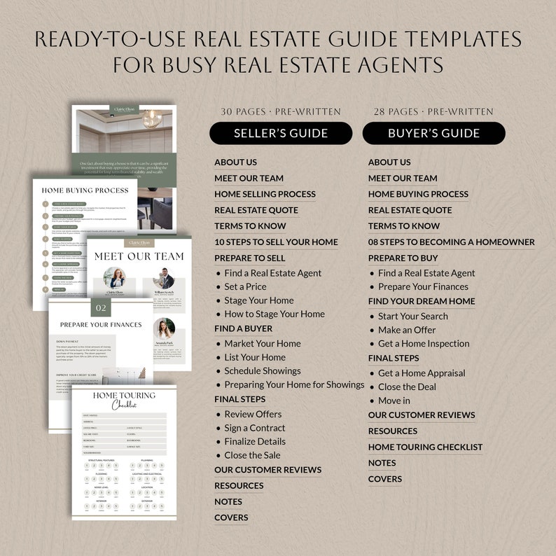 Real Estate Guide Template Bundle, Home Selling Buying Process, Buyer and Seller Guide Presentation, Canva Marketing for Real Estate Agent image 6