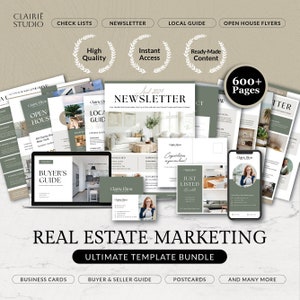 Modernes Makramee Kit, Käufer & Verkäufer Paket Template Bundle, Minimaler Immounal Newsletter Canva, druckbare Flyer für Tag der offenen Tür