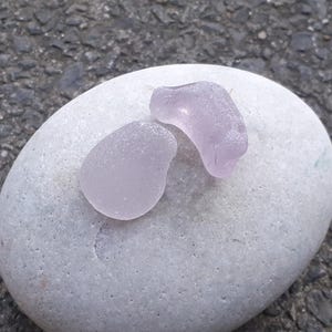 purple sea glass, lilac sea glass pieces, lavender beach glass