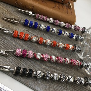Wrap - Wickelarmband, Clip für Karten, lange Fingernägel, Clip für Karten, Perlen #0062