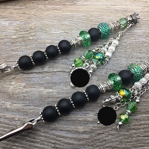Ketting: zelfgemaakte kralenarmbandhulp, kaartclip met kralen, multifunctionele clip, clip voor lange vingernagels #0079