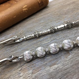 Stalen bloem #022 #137: armbandhulp, kaartclip met kralen, multifunctionele clip, clip voor lange vingernagels