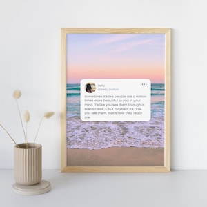 The Summer I Turned Pretty Belly Twitter Poster Instant Download | Bookish Poster Digital File Download | Reader DIN A3 or A4 Print |