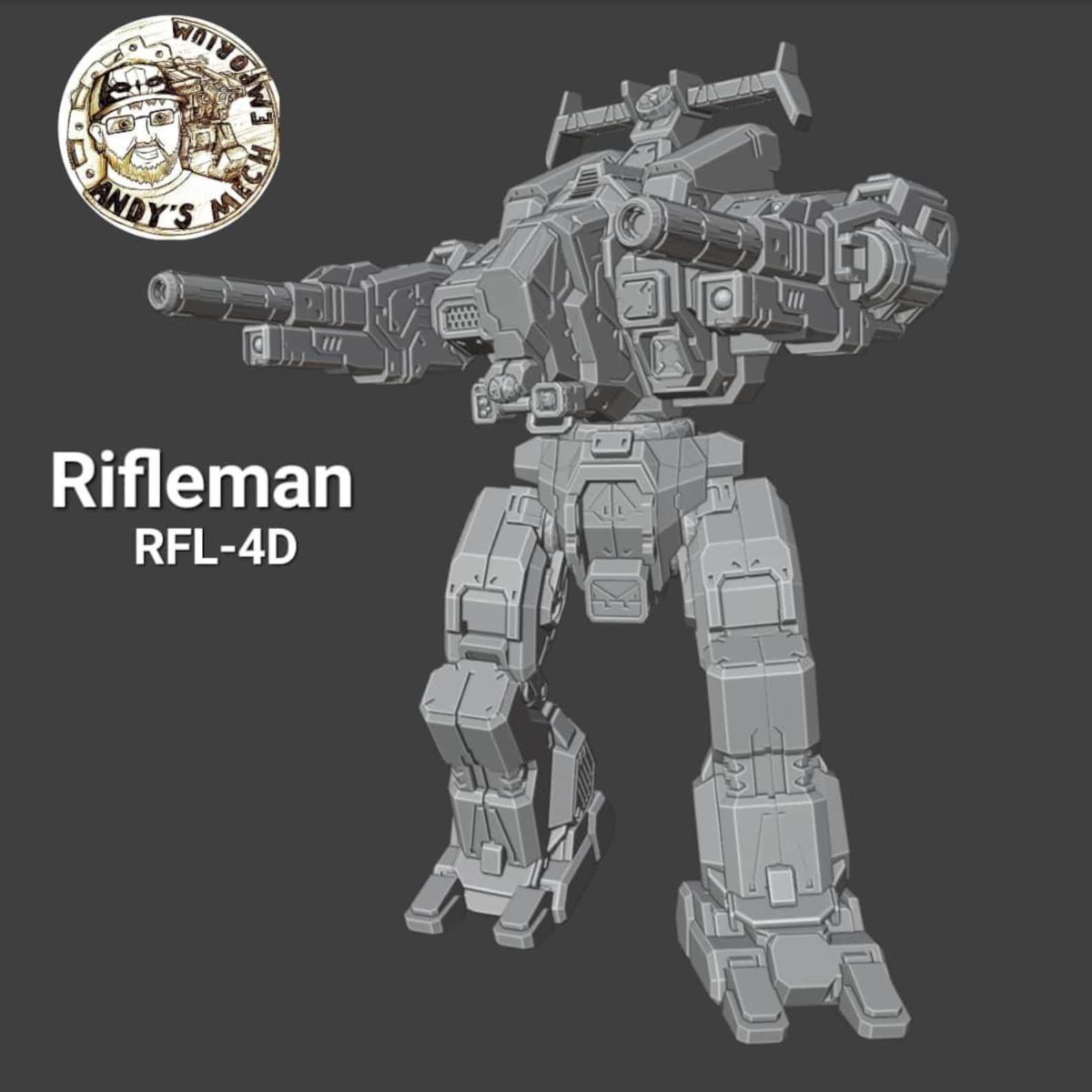 Mecha Rifle American Mecha Rifle Man - Etsy