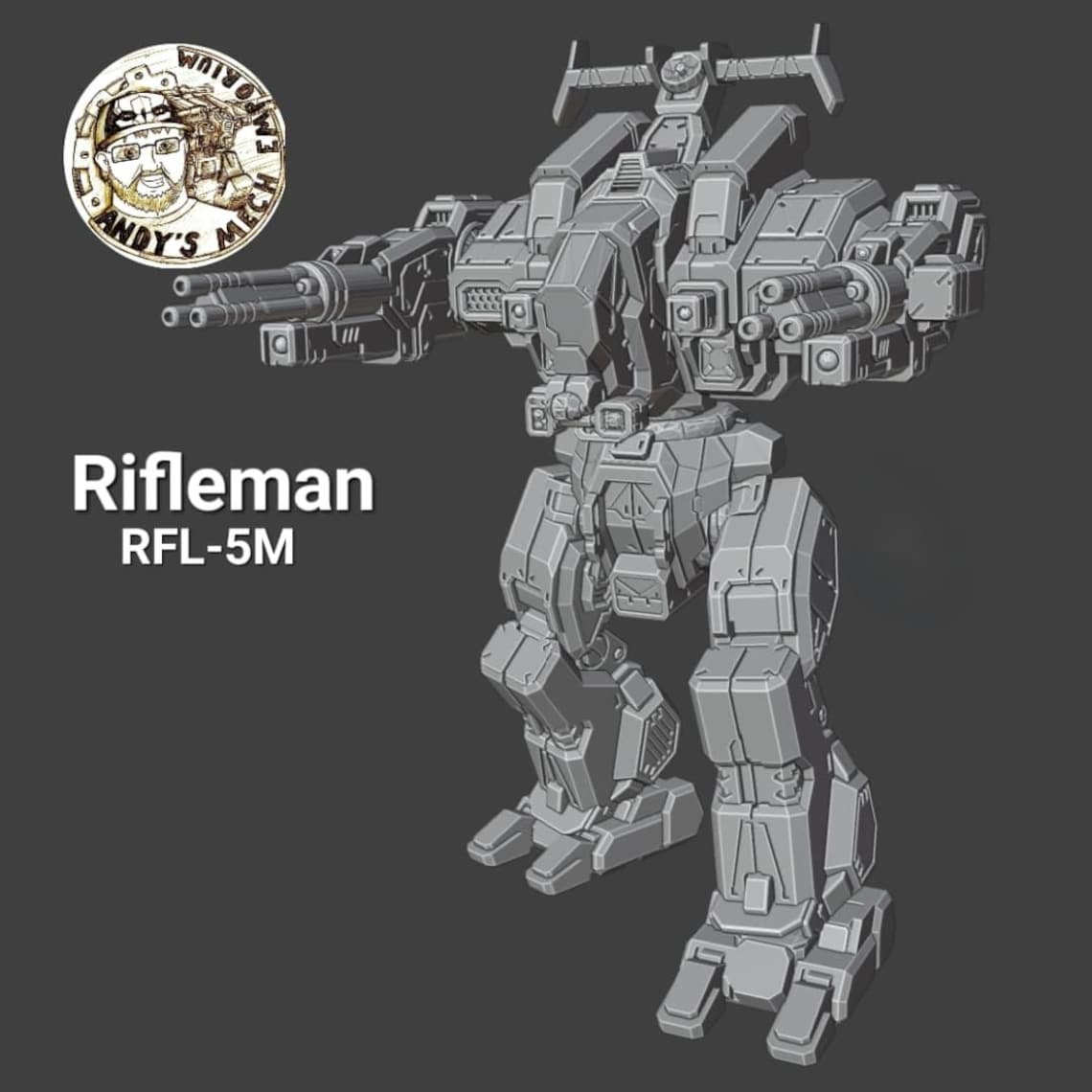 Mecha Rifle American Mecha Rifle Man - Etsy