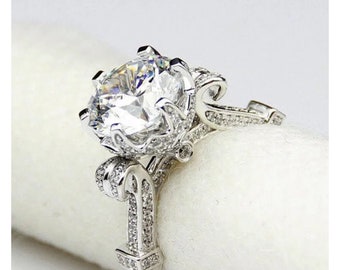 Cinderella Pumpkin Fairy  Wedding Ring, Disney Cinderella diamond Ring, Princess Inspired Ring, Royal Family jewelry Ring