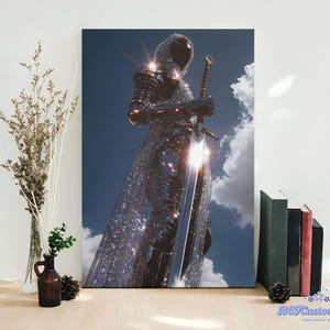 Black Knight Archangel Framed Canvas, Vampire Lover, Lestat Fan, Gift For Her, Lestat De Lioncourt, The Vampire Lestat