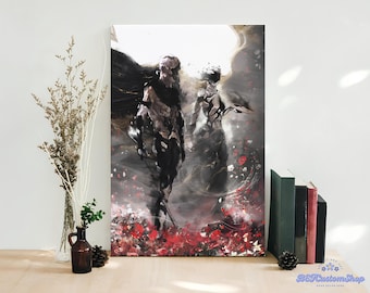 Paintress Framed Canvas, Geek Gamer, The Continent, Expedition 33, Dark Fantasy, Gaming Canvas, Clair Obscur Merch