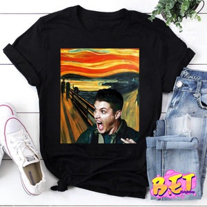 Dean Winchester Supernatural That Was Scary Funny Vintage Van Gogh T-Shirt, Supernatural Winchesters Shirt, Winchester Brothers Shirt