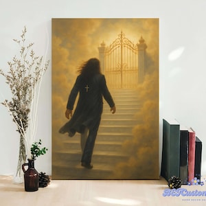 Mama I’m Coming Home Framed Canvas, Rip Music Icon Wallpaper, Rock Legend Wall Decor, Prince Of Darkness Poster, 70&#39;s Rock Lover Canvas
