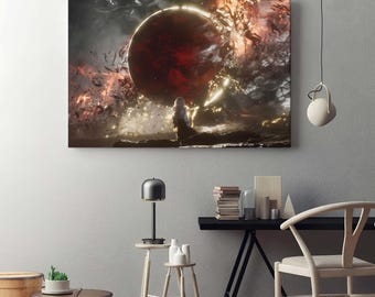 Clair Obscur Expedition 33 Framed Canvas, Geek Gamer, The Continent, Expedition 33, Dark Fantasy, Gaming Canvas, Clair Obscur Merch