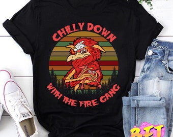Vintage Chilly Down With The Fire Gang Labyrinth T-Shirt, The Fireys Muppet Shirt, Labyrinth Shirt, David Bowie Shirt