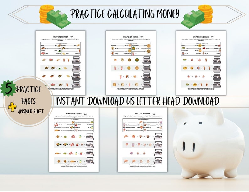 Kids Printable Money Activities for Financial Literacy - Etsy